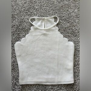White crop top
